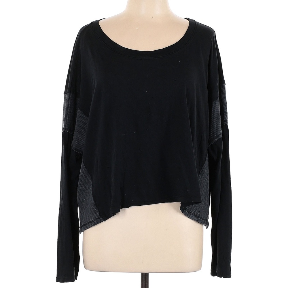 Project Social T Cropped Long Sleeve Shirt Top Crewneck Size L